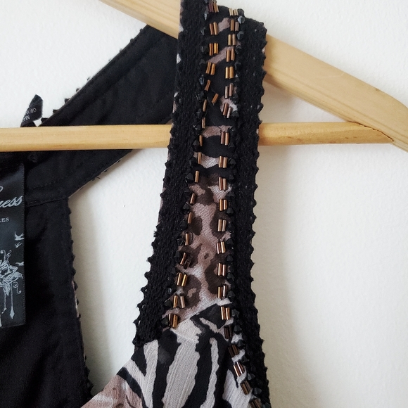 GUESS Dress Mini Animal Print Brown Black Size S - Picture 6 of 9